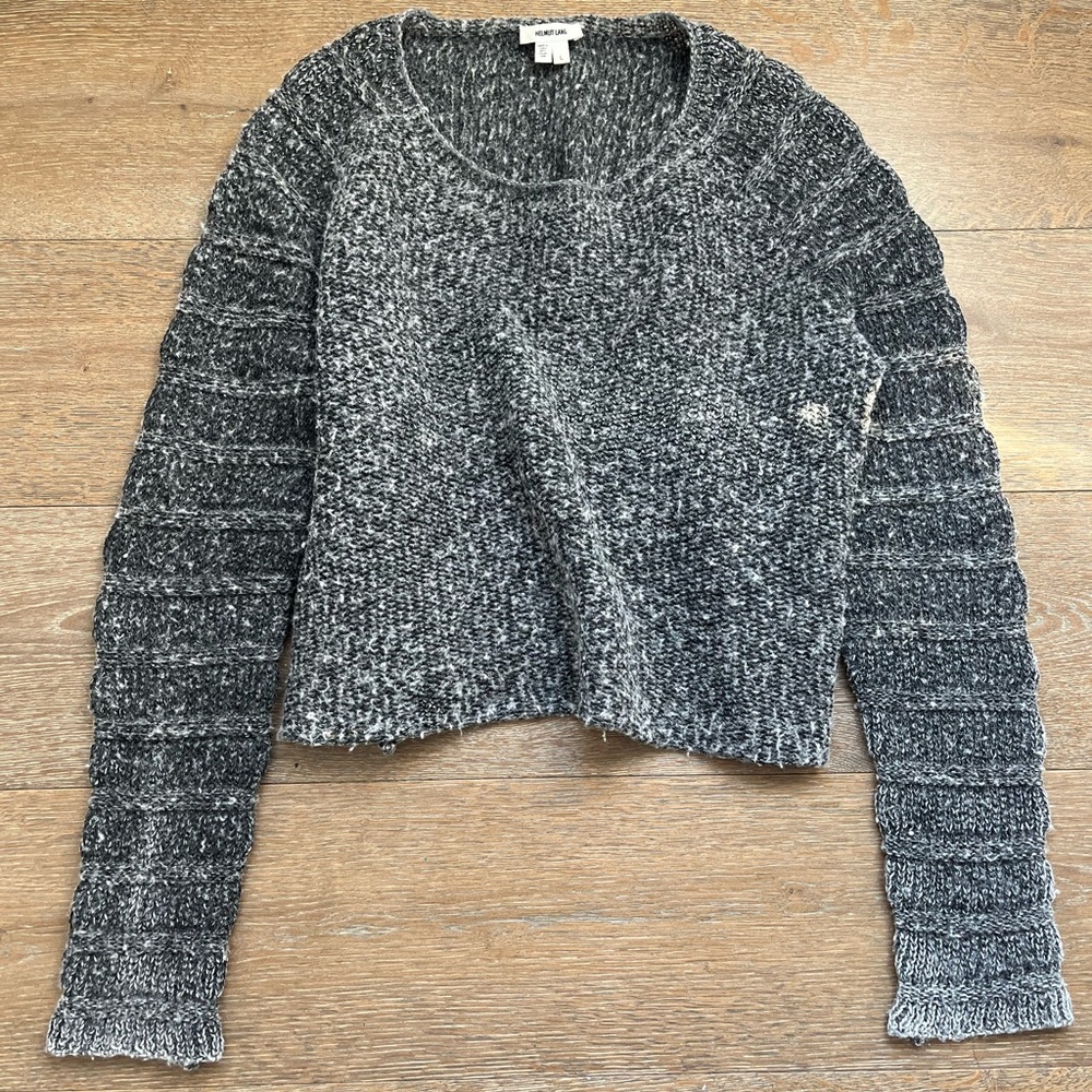 Helmut Lang Wool oversized Sweater in Dark Grey | Size L